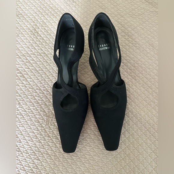 Stuart Weitzman Balck Heels Size 7.5 - Picture 1 of 9